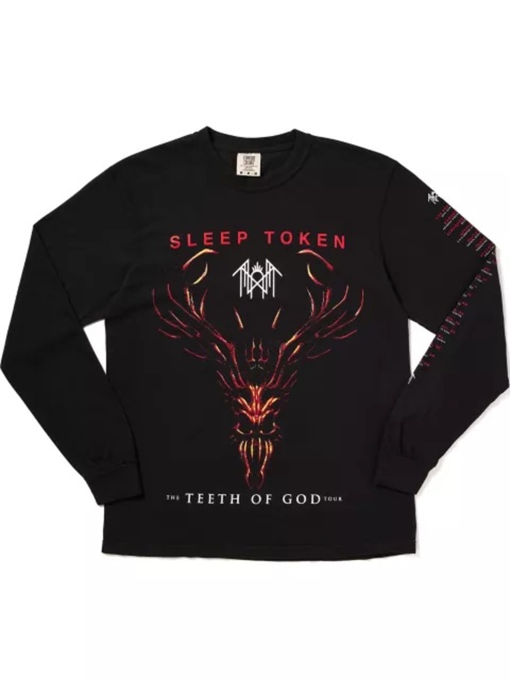 Black 'Teeth of God' Long Sleeve Graphic Shirt Sleep Token